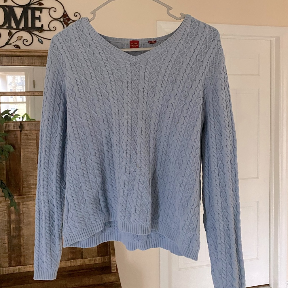 blue sweater
